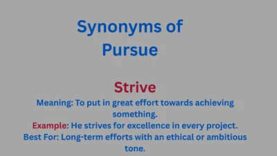 Synonyms of Pursue