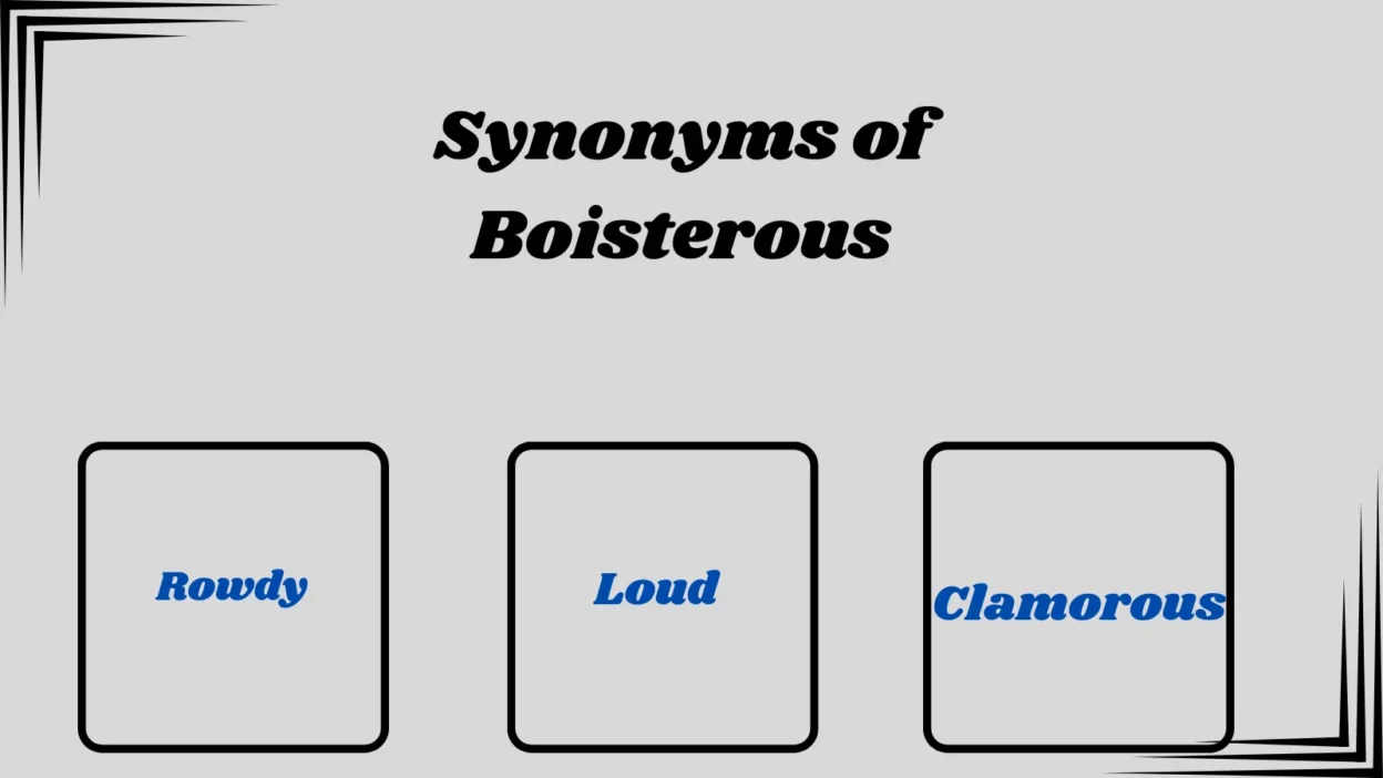 Synonyms of Boisterous