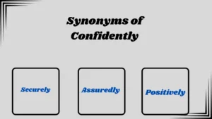 Synonyms of Confidently