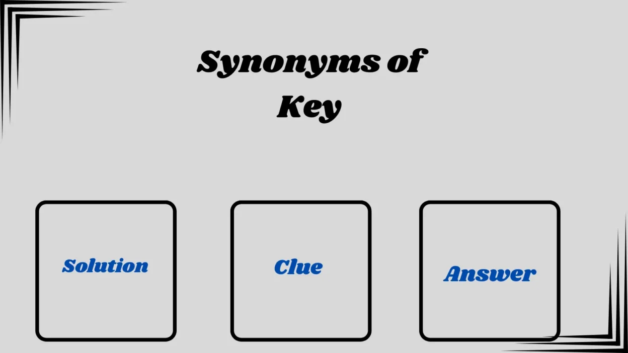 Synonyms of Key