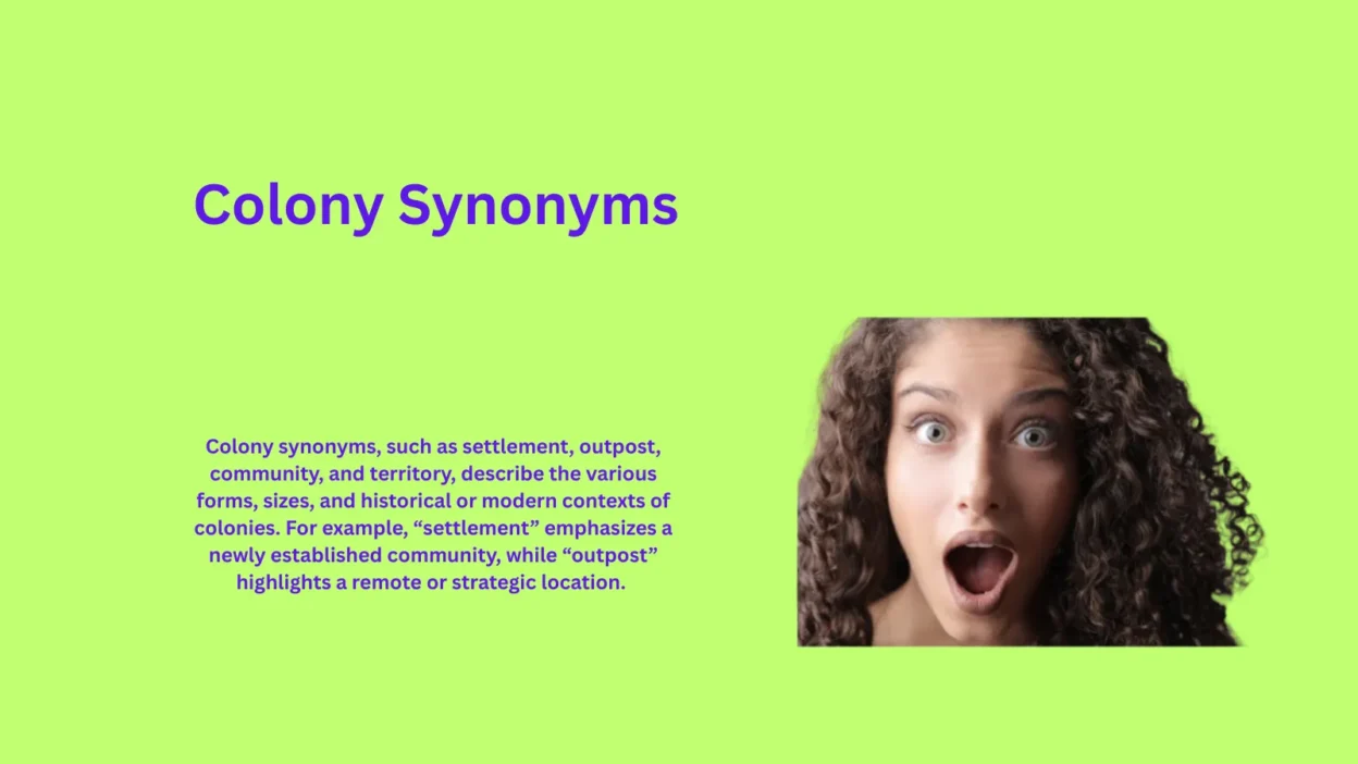 Colony Synonyms That Explain Settlements and Communities
