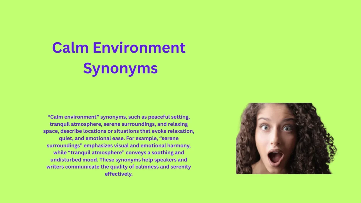 Calm Environment Synonyms That Promote Peaceful Spaces